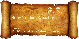 Hochfelder Katalin névjegykártya